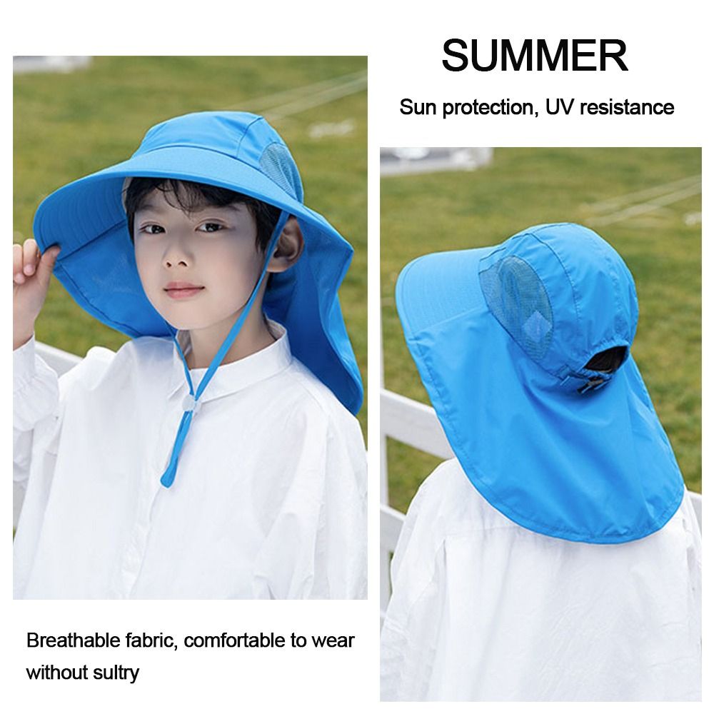 Sunscreen Boy Girl Beach Cap C - Sun Hat Wide Brim 评论和价格