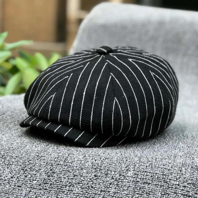 Newsboy Hat Cotton Striped Oct - Dad Hat Cotton 评论和价格