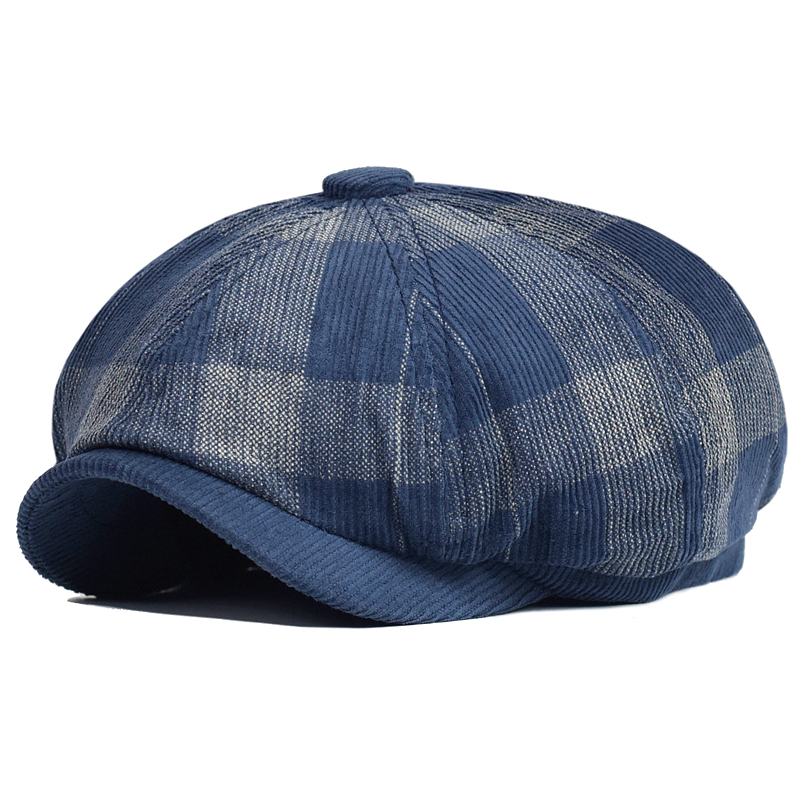 Autumn Winter Plaid Thick News - Dad Hat Cotton 评论和价格