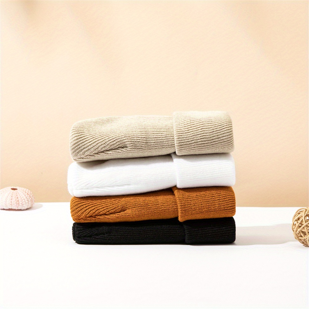 4pcs Baby Hat Knit Cuffed Bean - Beanie Cuffed Knit 评论和价格